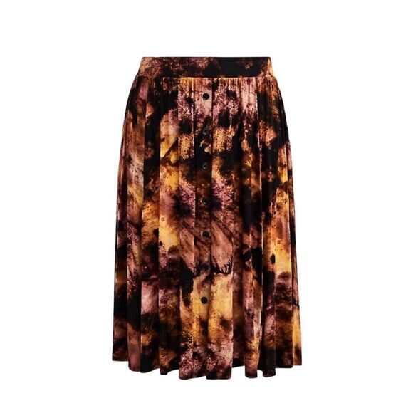 PRICE FIRM! TORRID Plus Size Midi Super Soft Button Front Skirt - Picture 7 of 14